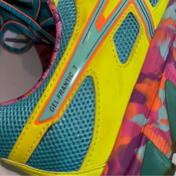 ASICS Gel Frantic 7 Running Sneakers Woman’s size 11 very colorful T3A6Q - Picture 8 of 11
